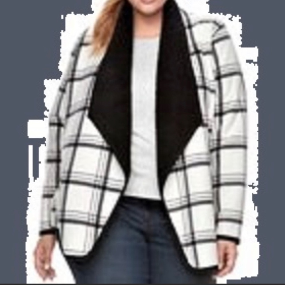 Sonoma Buffalo Plaid Sherpa Open Jacket XL